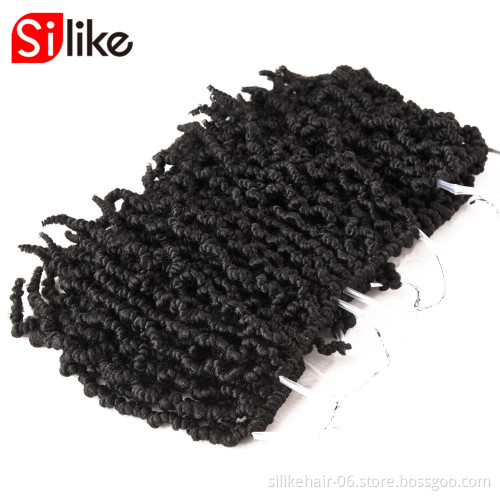 2019 new style crochet spring twist braids hair extension synthetic soft ombre curly faux locs extensions crochet braiding hair